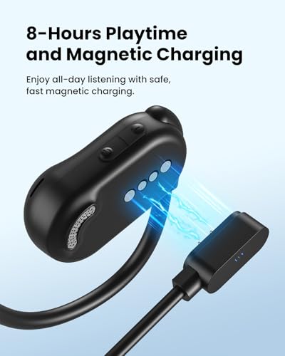 LeMuna Open Ear Headphones, Bluetooth 5.3 Air Conduction Sport Earbuds with Mic, 17g Ultra-Lightweight Comfort, Premium Sound & Clear Calls, Snug Fit, IPX5 Waterproof for Running, Hiking, Fitness