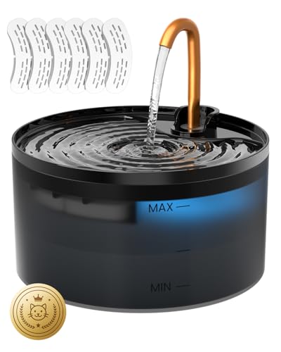 Cat Water Fountain, 71oz/2.1L Cat Fountain for Drinking with Copper Faucet, MISFANS-Designed Pump & Filter, Plastic Automatic Pet Water Fountain Bowl & Dispenser with 6-Pack Replaceable Filters - image 8
