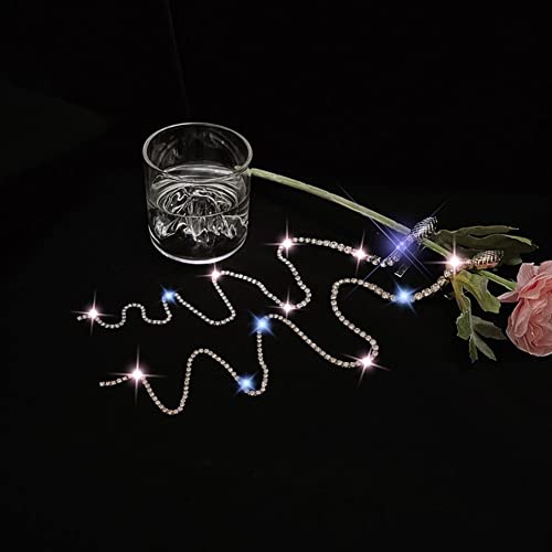 2 PCS Cadenas para el Cabello con Cuentas de Serpiente y Borlas Largas de Cristal, Accesorios Brillantes para el Cabello, Clips Decortativos Plateados para Mujeres y Niñas miniatura 6