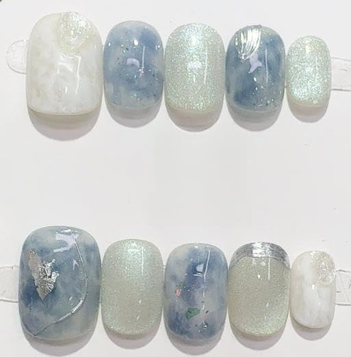 10枚入りネイルシール/人工爪-VS40-SGWGDDJ-B308-L