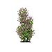 CNZ Aquarium Plastic Plant Decoration w Ceramic Base Medium 14.5-inch, Green Purple