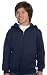 Russell Athletic Big Boys' Fleece Full Zip with Hood, Navy, Large