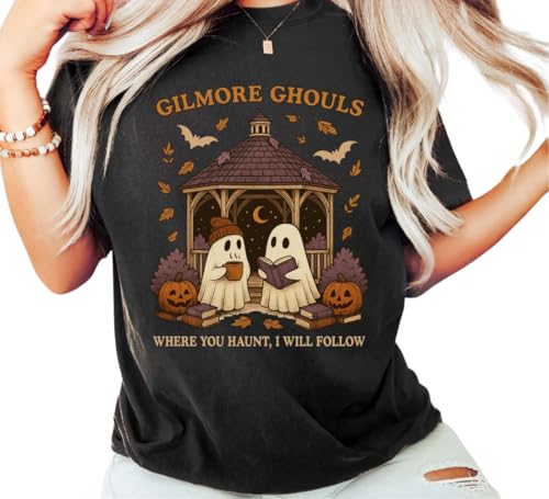 Gilmore Ghouls Shirt Cute Ghost Halloween Tee Spooky Fall Graphic T Shirt Multicolor