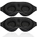 2Pack Upgraded Sleep Eye Mask for Women Men, Soft Lycra Material Eye mask for Sleeping 3D Contoured Cup Sleep Mask & Blindfold,100% Black Out Light Sleeping Mask for Travel, Nap, Yoga(Black and Grey)