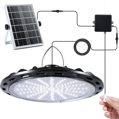 FabStyl Lampe Solaire d'Intérieur/Extérieur Jardin, Suspension solaire Etanche IP65, Idéale pour Grange Garage Atelier Tonnelle