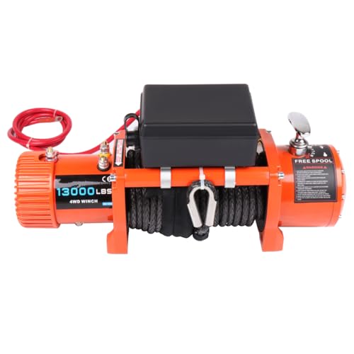 Cabrestante eléctrico 13000lbs 12V impermeable para camión miniatura 2