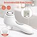 Aria Sonic Facial Cleansing System with 2 Brush Heads, 3-Speed Modes, Waterproof Design - Rechargeable & Portable Electric Face Cleansing Brush for Daily Skincare (White)
