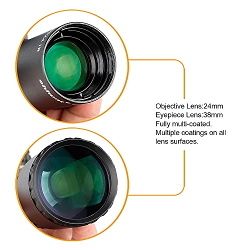 Ohhunt 1-6X24 Rifle Scope First Focal Plane 1-6X Ffp Scope Red Illuminated Reticle With Scope Rings 30Mm Picatinny High Profile #TOP3