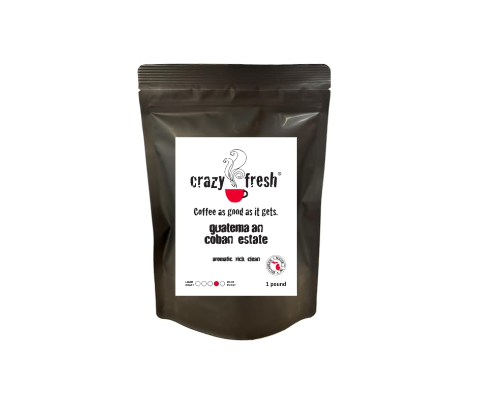Crazy Fresh Café en Grano Tostado Medio Oscuro 1 lb