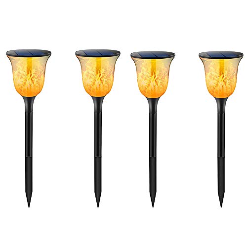 Solar Fackel Licht Flamme Flackernde LED Lichter mit Spike für Garten Weg Hof Outdoor Decor Rasen Licht Wasserdicht (4 Stück) Cover