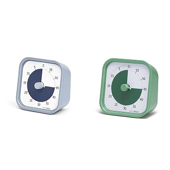 Time Timer 60 Minute Home MOD Visual Timer Bundle - Pale Shale and Fern Green Editions