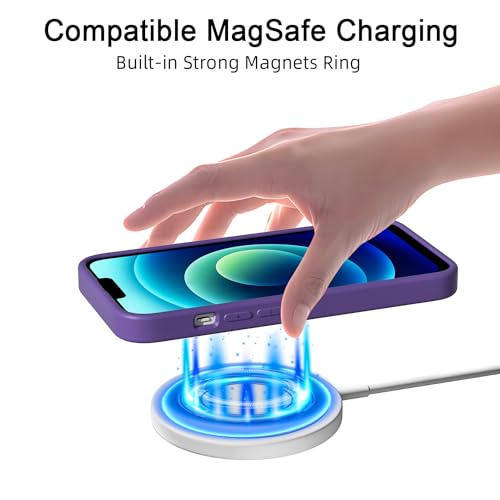 Coque silicone iPhone 14 compatible MagSafe avec finitions premium et verres - 7