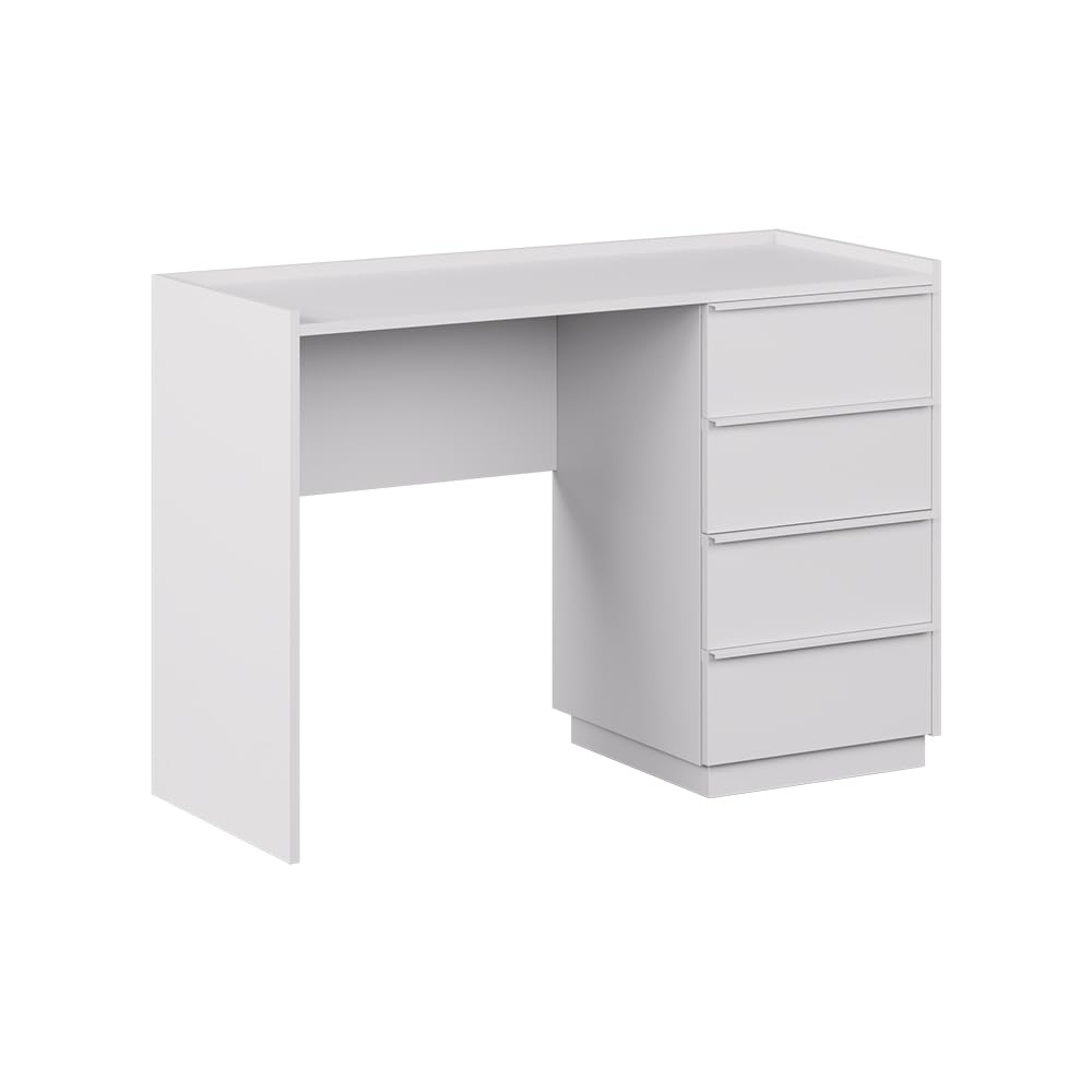 Vicco Bureau Viktoria, Blanc, 110x45cm avec 4 tiroirs, Convient comme Poste de Travail pour Le télétravail et Les études