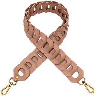 DABIN Correa de Cadena Hueca para Bolsos de Hombro PU Cuero Color sólido clásico asa Ancha Correas de cinturón para Bolso Cruzado de Mujer