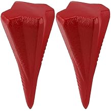 4lbs Diamond Wood Splitting Wedge - 4-Direction Steel Splitter for Wood, 2 PCS, Red