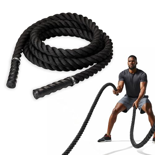 SPRI Battle Rope - Weighted Rope for Strength Training, Working