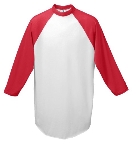Augusta Sportswear Men's Baseball Jersey, X-Large, White/Red
