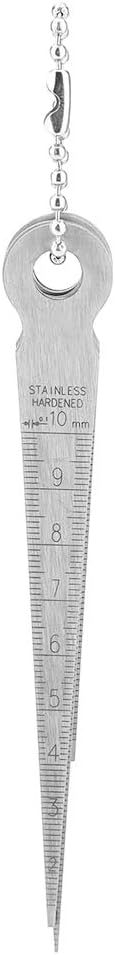 Garosa Welding Taper Feeler Gauge Stainless Steel Gap Measuring Tool Hole Inspection Ruler for Welding Gap Width Thickness Measurement 10mm