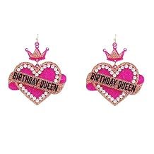Birthday inspired Earrings Rhinestone, Fashion, Cute, Colorful, Glitter