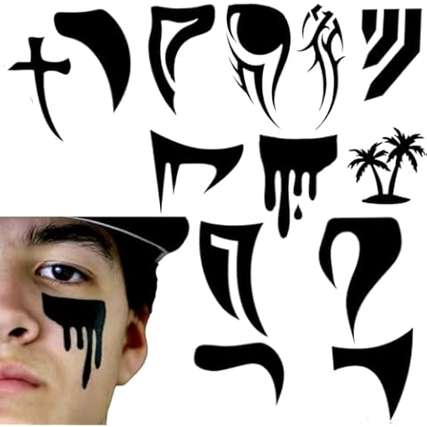 Patriot | Eye Black | Sports Eye black Tattoo (Drip, 6, Count) Cover