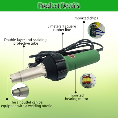 Torche à air chaud automatique en plastique pour réparation de sols en vinyle – Qualité professionnelle, facile à utiliser, parfait pour bricolage et amélioration de la maison