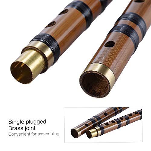 Mewmewcat Pluggable Handmade Bitter Bamboo Flute/Dizi Traditional Chinese Musical Woodwind Instrument In E Key For Beginner Study Level,Handmade Flute #TOP7