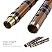 HUIOP Bamboo Flute, Pluggable Dizi,Pluggable Handmade Bitter Flute/Dizi Traditional Chinese Musical Woodwind Instrument in E Key for Beginner Study Level