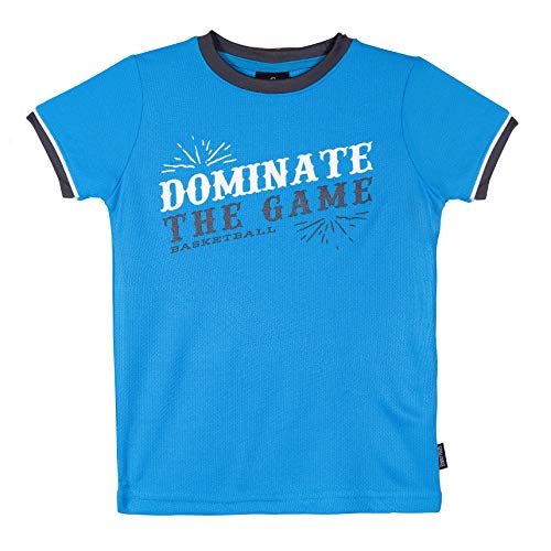 Spalding Boys Athletic Graphic Crewneck T Shirt Short Seeve Top and Shorts Gym Set, Teal Vapor2