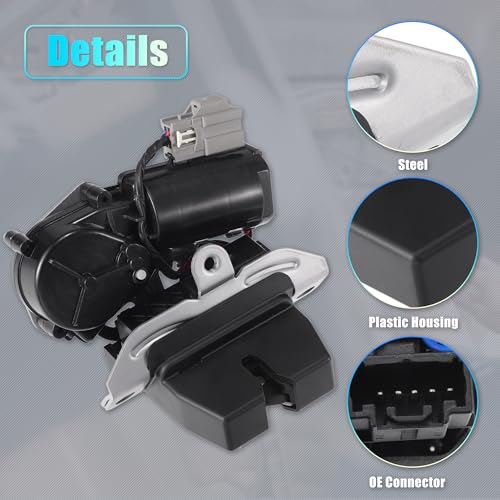 Image of X AUTOHAUX Replacement Rear Liftgate Door Lock Actuator for Ford Escape 2018-2019 Tailgate Latch Assembly No.GJ5Z7443150B Black