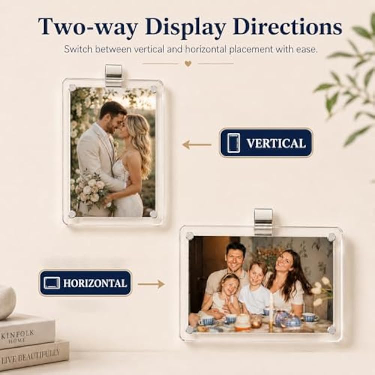 Gift for Boyfriend Husband Girlfriend Car Decorations Interior Picture Holder, Car Visor Photo Clip Magnetic Frame Mother's Day Personalized Photo Gifts Cute Car Decor Accessories 3.5 x 2.4 inch (1 PC)