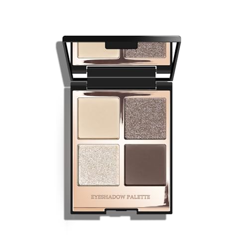 KYDA 4 Colors Brown Eyeshadow Palette, Neutral Nude Dark