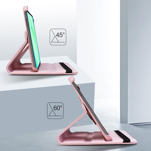 Image of TGK 360 Rotatable Smart Flip Cover for Samsung Galaxy Tab A11 8.7 Inch Case 2025 / Galaxy Tab A9 8.7 Inch 2023 (Rose Gold)