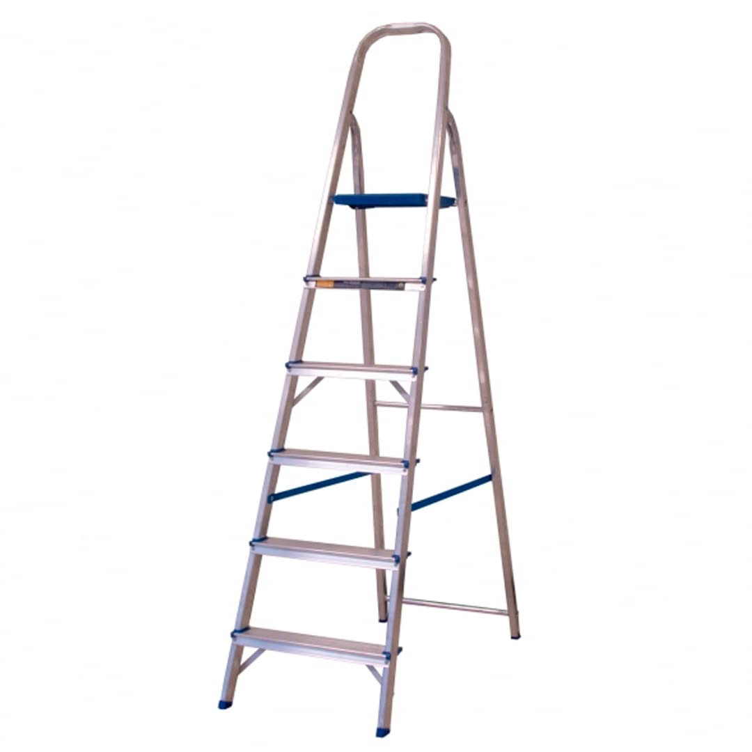 Escada Dobravel 6 Degraus em Aluminio Alumasa 120 kg de Capacidade