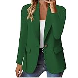 Blazers for Women Business Casual Button Down Blazer Solid Color Long Sleeve Blazers Fall Fashion Outfits