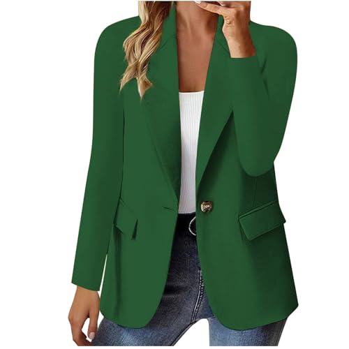 Womens Casual Blazers Stretch Lapel Collar Open Front Work Office Blazer Jacket Long Sleeve Slim Fit Suit Blazer