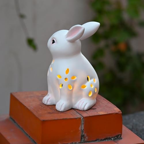 Décoration solaire de jardin lapin pour éclairage de parterre - 3