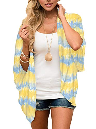 Image of CASURESS Women's Cardigan-Sheer Kimono Loose Summer Floral Print Cover Ups