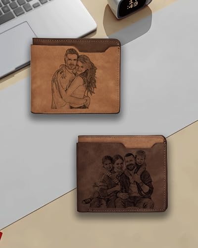 Custom Wallets for Men Personalized Wallet for Men Engraved Photo and Name Personalized Gifts for Dad Boyfriend Valentine'S Day Gifts Father'S Day Gifts (Type 2)4