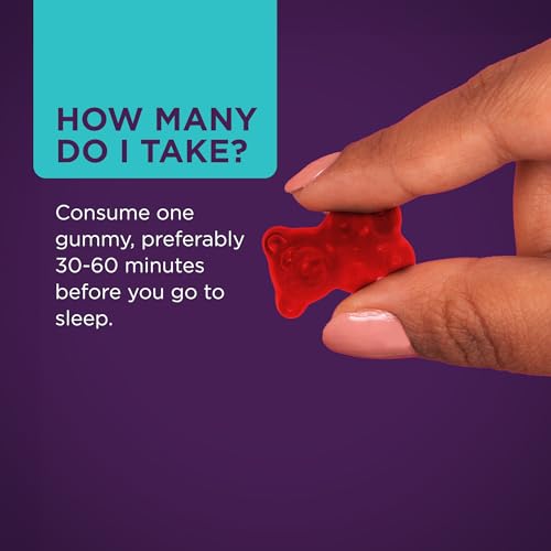 Image of NutriBears Blissful Sleep Melatonin Gummies with Ashwagandha for Mind and Body Deep, Restful, Calming Nighttime Relaxation, Ease Jet Lag, Strawberry Flavour, 90 Gummy Chewables