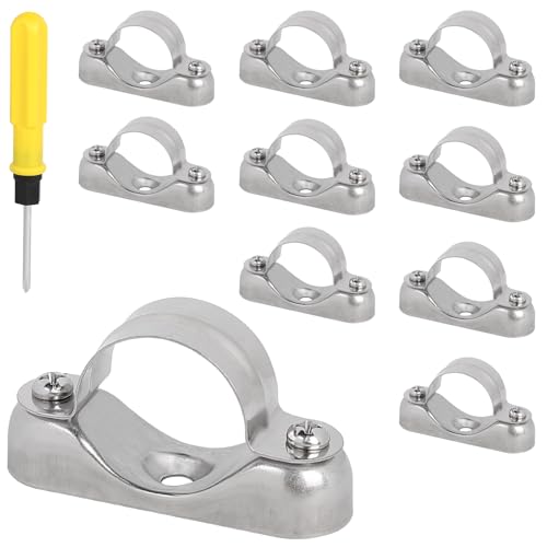 DBREAKS 10 Pezzi Collari per Tubi Morsetto per Tubi 32mm, Supporto per Tubi per Montaggio a Parete, per Fissaggio Tubi in Metallo e PVC