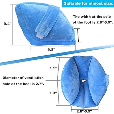 Heel Protector Cushion Foot Support Pillow for Pressure Sores & Ulcers, 1 Piece Foot Elevation Pillow Ankle Protector Pressure Relieving Boots for Bedridden Patients (Left)