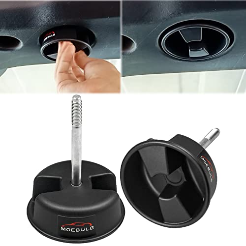 MOEBULB Hardtop Top Hard Panel Mounting Screw Knob 2pcs Compatible with Jeep Wrangler JK 2dr and Unlimited 4dr 2007-2019(Black)