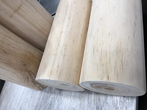 Tsnamay 4Pcs Cylinder Wood Bed Risers Furniture Risers Wooden Solid Original Color For Diy Painting Sofa Couch Chair Table Increase Legs Inner Dia.1.69",Increase Height 3.94" Inches #TOP6