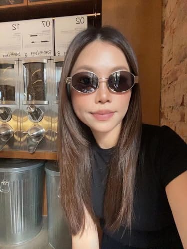 Retro Oval Sunglasses for Women Trendy Sun Glasses Classic Shades