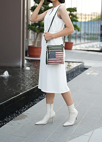 MKF Collection USA Crossbody Bags for Women, Patriotic Crossover American Flag Messenger Fashion Handbag Purse2