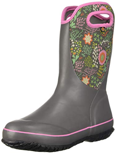 BOGS Kid's Slushie Waterproof Rubber Boys and Girls Snow Boot, Reef Print
