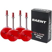 4-Pack 700x18-28c/32-43c TPU Inner Tubes with 60mm/80mm Presta Metal Valves
