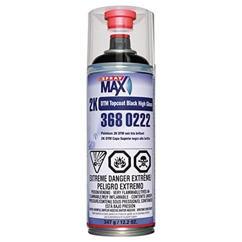 SprayMax 3680222, DTM Topcoat Black High Gloss Cover