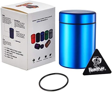 Smell Proof Jar, Aluminum Airtight Stash Storage Container with Rubber Ring Keep Goods Fresh, Green 65ML