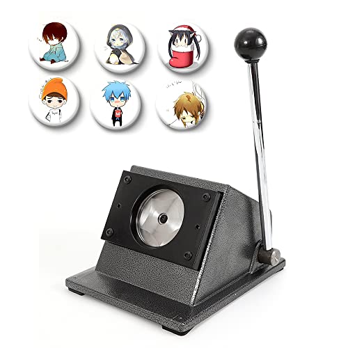 Button Paper Cutter, 2.28 Inches/ 58 mm Graphic Punch Die Cutter Badge Button Maker Manual Circle Cutter Tool Paper Badge Maker Machine Round Paper Cutter for Cutting Round Hole